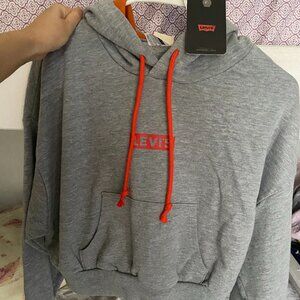 NWT Women's Levi's Cropped Graphic Logo Hoodie